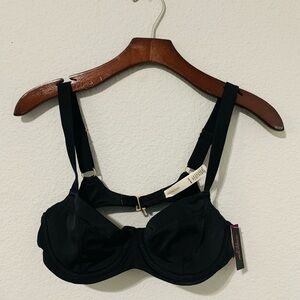 Victoria’s Secret Swim Black Beach‎ Bra Size 36B/B80 Underwired with Wide Straps